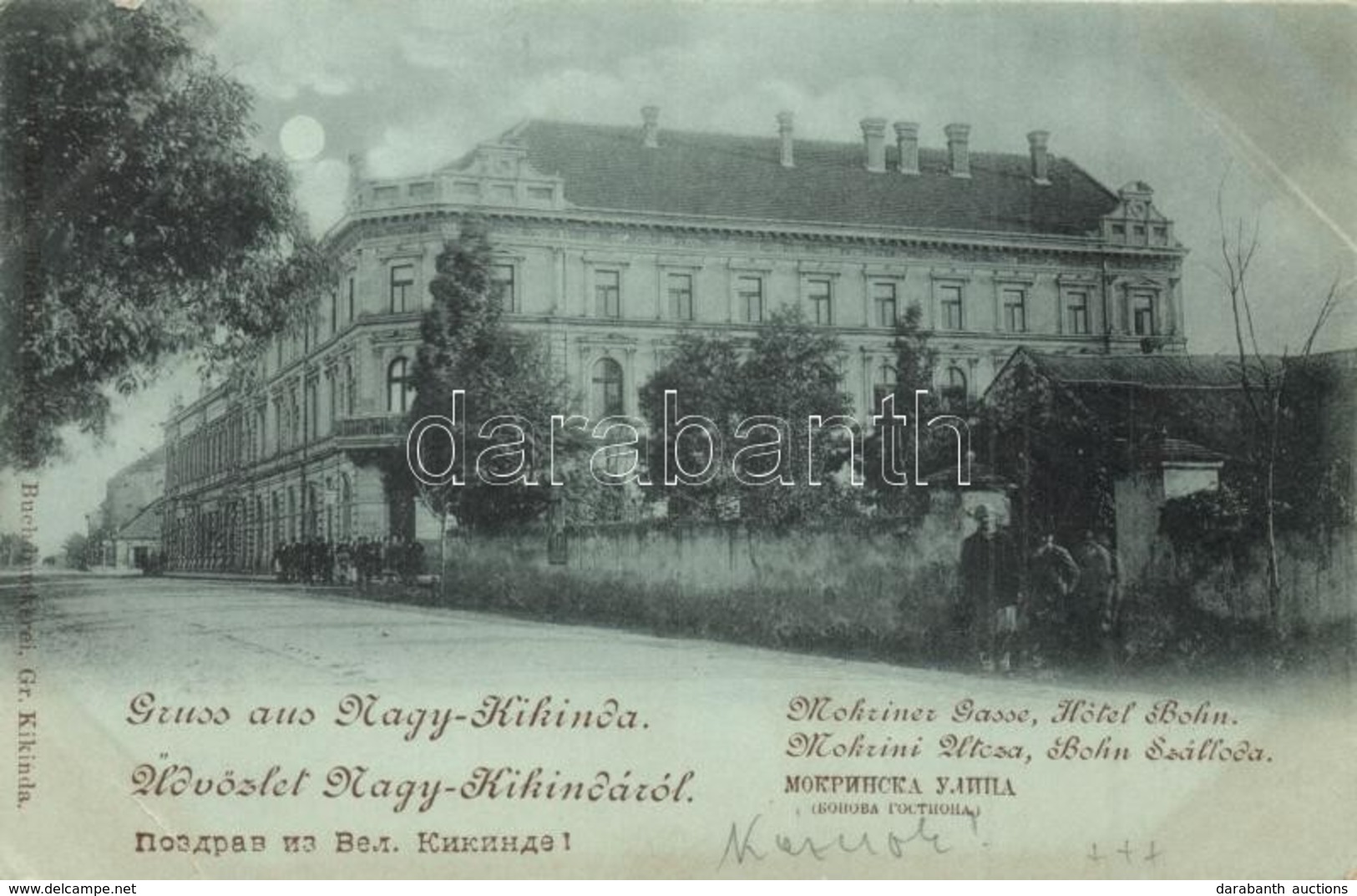 T2/T3 1898 Nagykikinda, Mokriner Gasse, Hotel Bohn - Non Classés