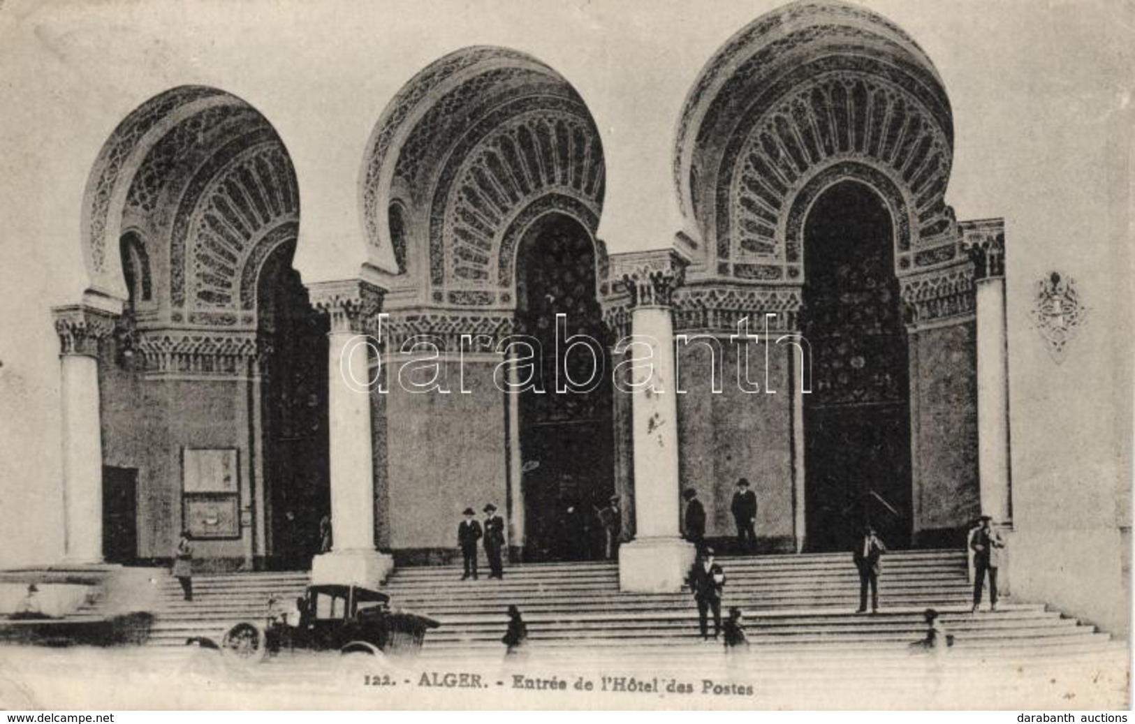 * T2/T3 Algiers, Alger; Entrée De L'Hotel Des Postes / Automobiles (EK) - Ohne Zuordnung