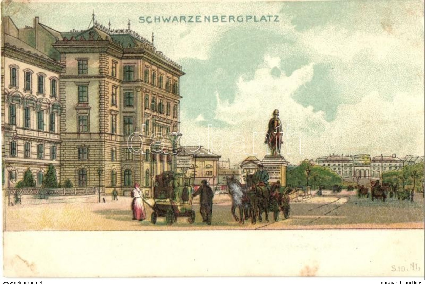 ** T3 Vienna, Wien; Schwarzenbergplatz / Square, Litho (EB) - Unclassified