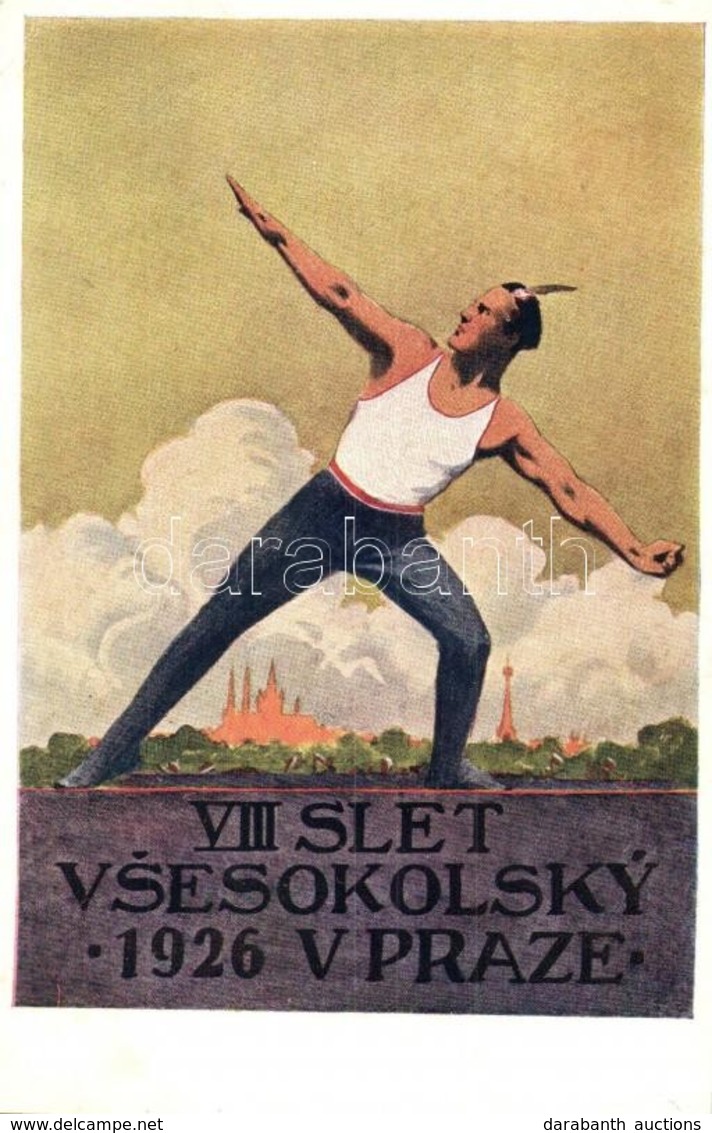 ** T2/T3 1926 VIII. Slet Vsesokolsky V Praze / 8th Sokol Meeting In Prague. Advertisement Card S: Simunka (EK) - Non Classificati