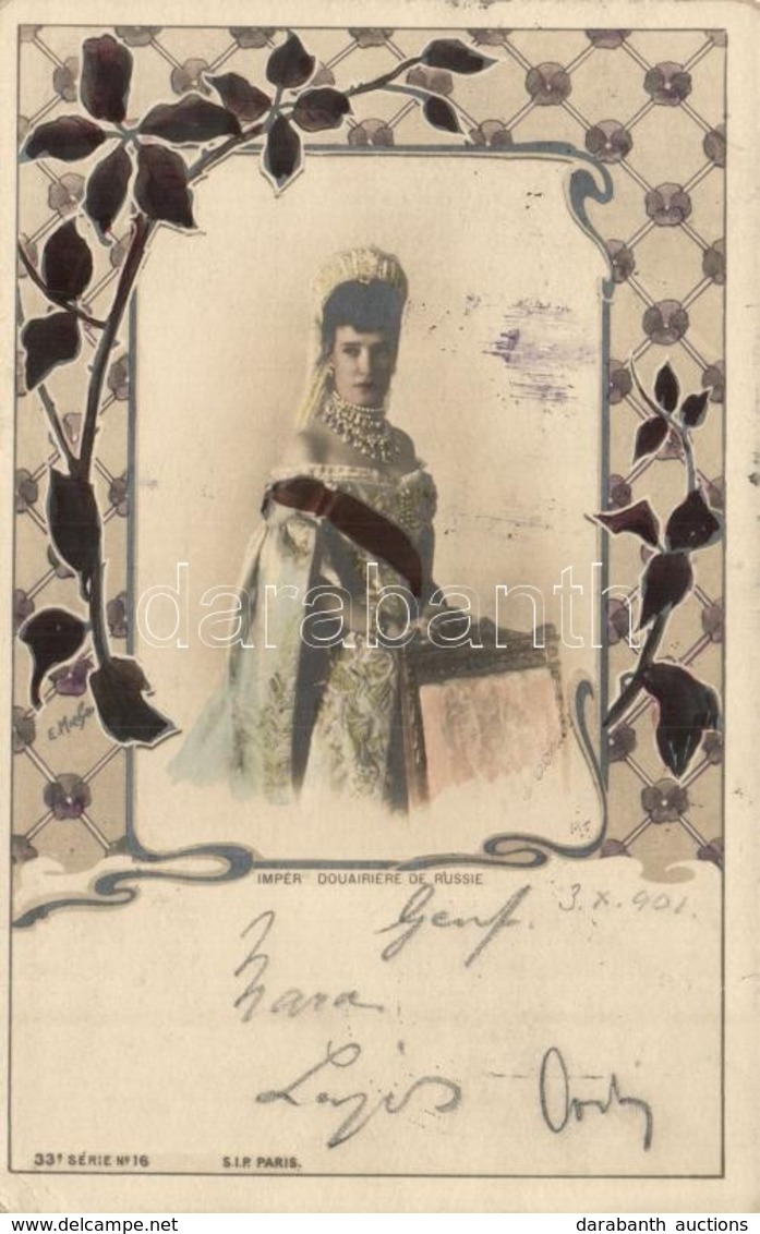 ** Alexandra Feodorovna Empress Of Russia - 2 Pre-1945 Postcards - Non Classés