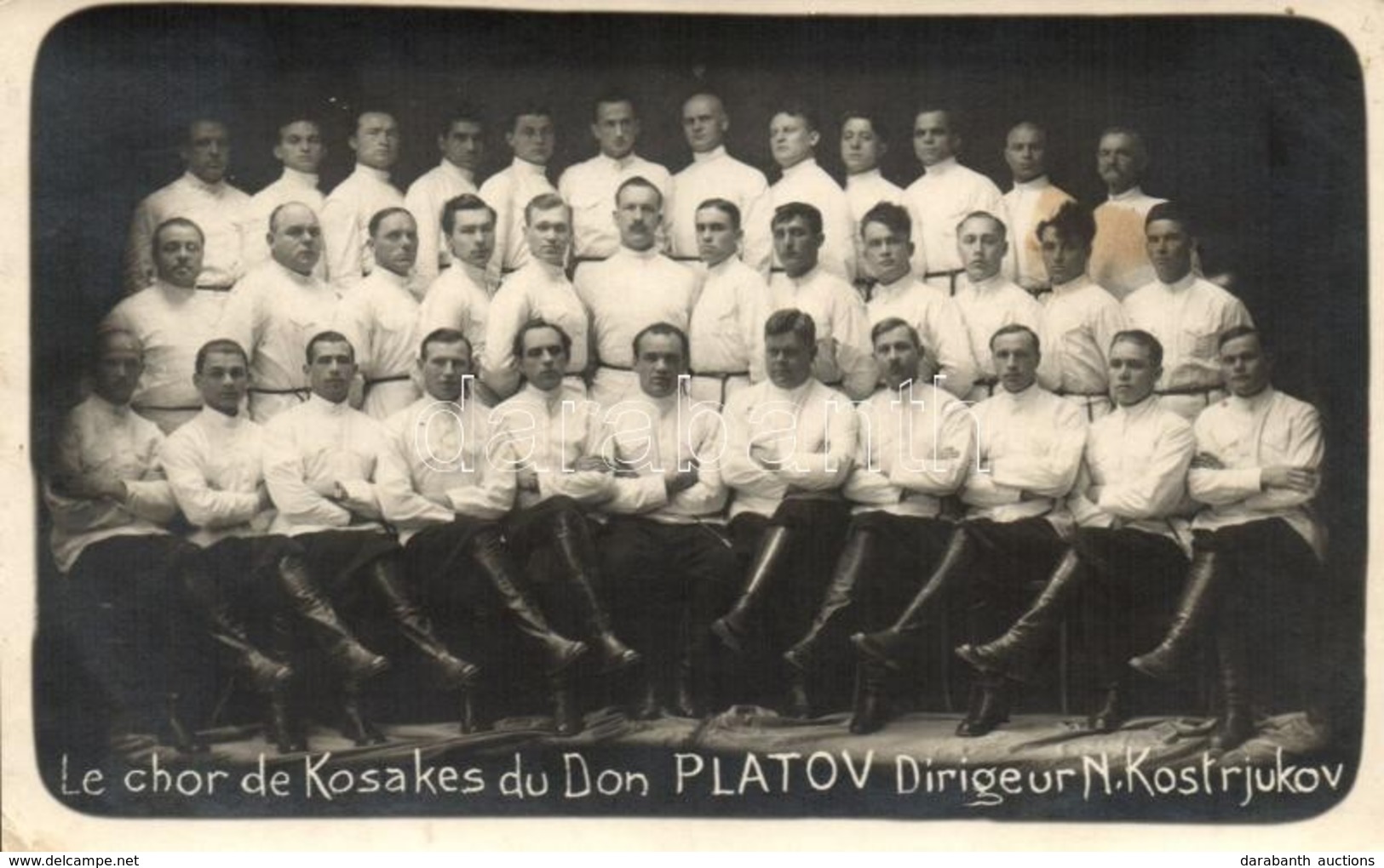 T2/T3 1929 Emlék Képeslap A Doni Kozákok Zombori Hangversenyéről / Le Chor De Kosakes Du Don Platov, Dirigeur N. Kostrju - Non Classificati