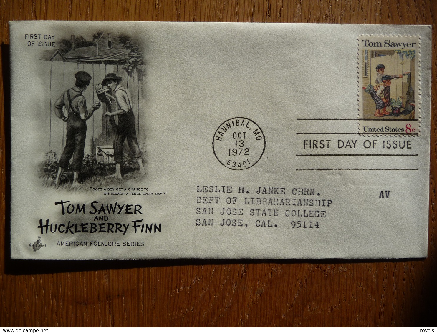 UNITED STATES USA TOM SAWER AND HUCKLEBERRY FINN 12-10-1972 - 1971-1980