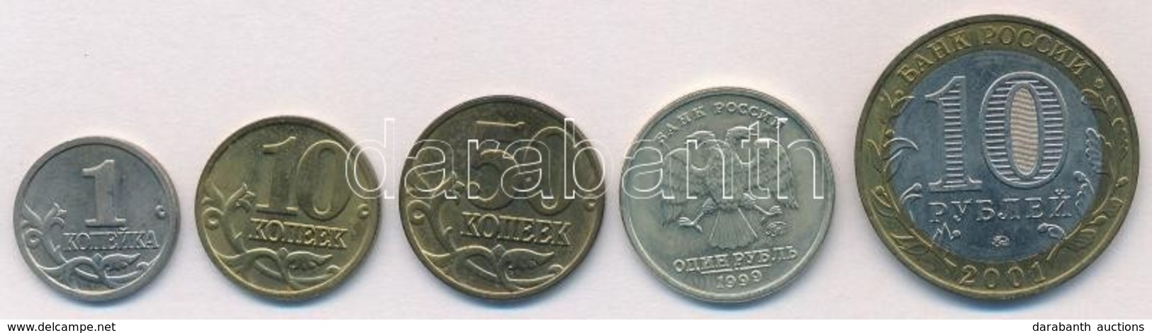 Oroszország 1999-2008. 1k-10R (5xklf) T:1-
Russia 1999-2008. 1 Kopek - 10 Rubles (5xdiff) C:AU - Non Classificati