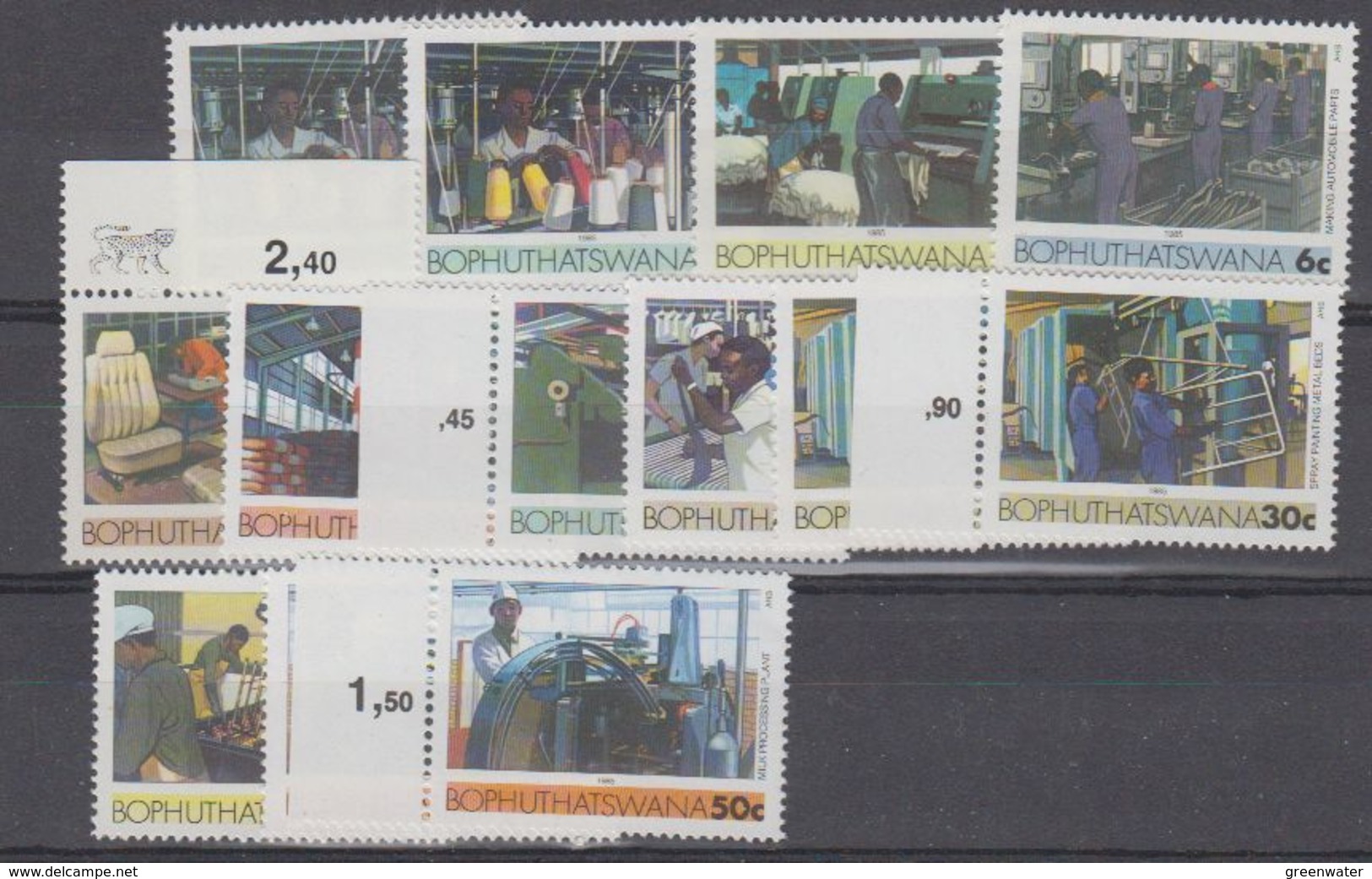 Bophuthatswana 1985 Definitives / Industries 12v ** Mnh (41135) - Bophuthatswana