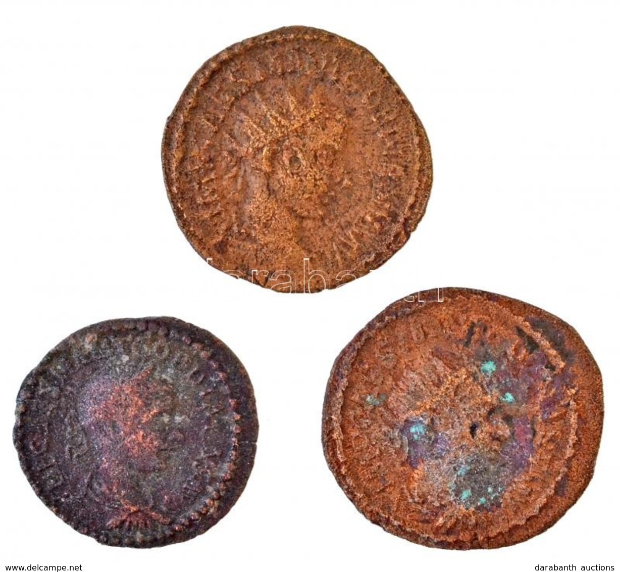 3db-os Tisztítatlan Római Rézpénz Tétel A Kr. U. III. Századból T:3
3pcs Of Uncleaned Roman Copper Coins From The 3rd Ce - Non Classés