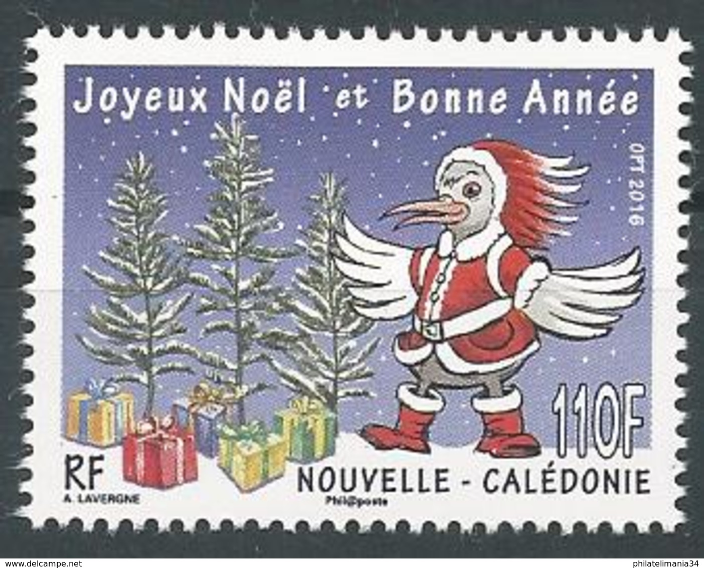 Nouvelle-Calédonie 2016 - Joyeux Noël Et Bonne Année - Unused Stamps