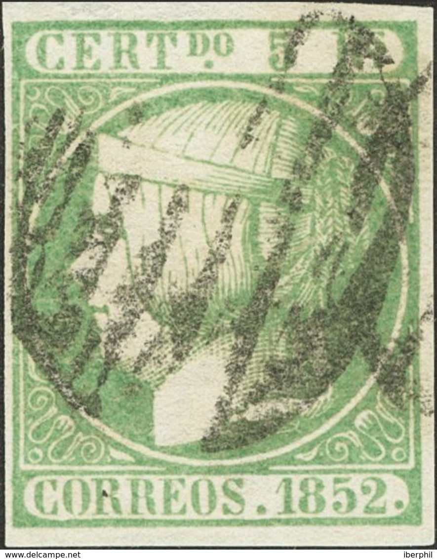 º13, 15. 1852. 12 Cuartos Lila Y 5 Reales Verde. Calidades Diversas. A EXAMINAR. - Autres & Non Classés