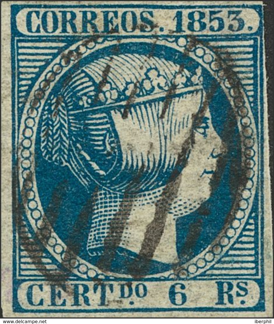 º18, 20, 21. 1853. 12 Cuartos Violeta, 5 Reales Verde Y 6 Reales Azul. Calidades Diversas. A EXAMINAR. - Sonstige & Ohne Zuordnung