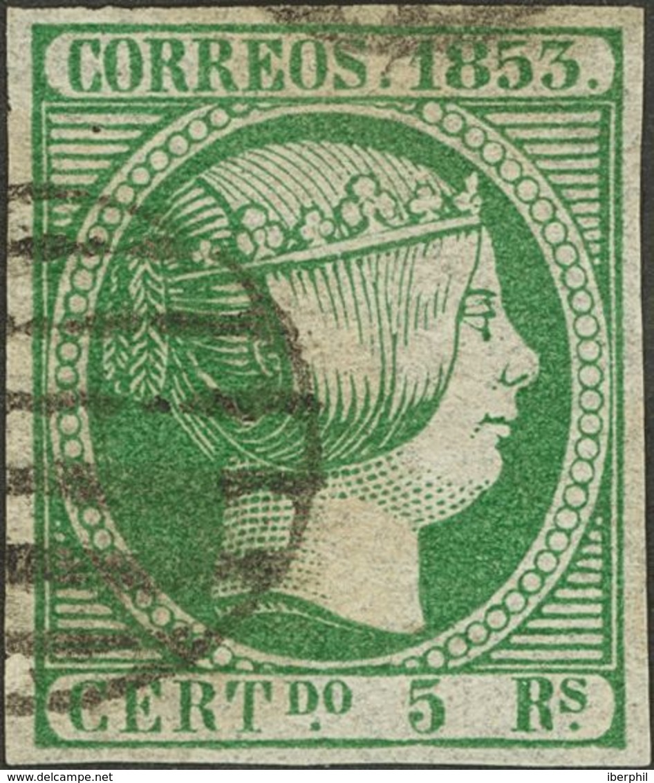 º20. 1853. 5 Reales Verde (leve Puntito De Aguja). MAGNIFICO. - Andere & Zonder Classificatie