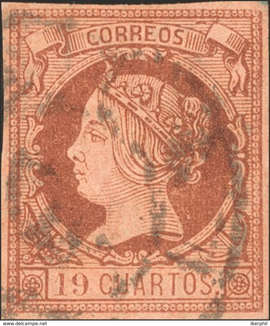 º54. 1860. 19 Cuartos Castaño. BONITO. Cert. CEM. - Andere & Zonder Classificatie