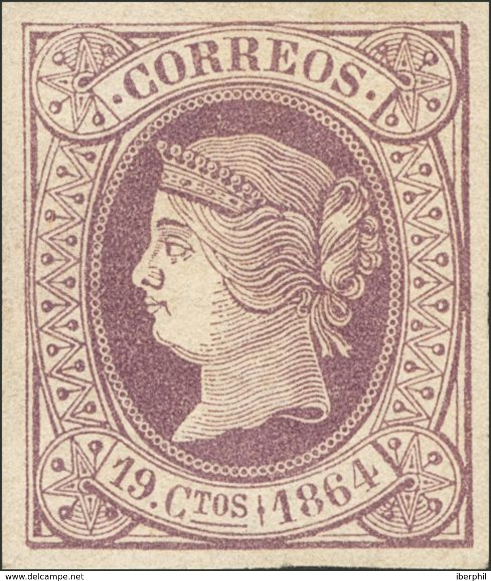 */(*)65, 66, 67(2). 1864. 12 Cuartos Verde, 19 Cuartos Violeta Y 1 Real Castaño (este último En Pareja). MAGNIFICOS. - Other & Unclassified