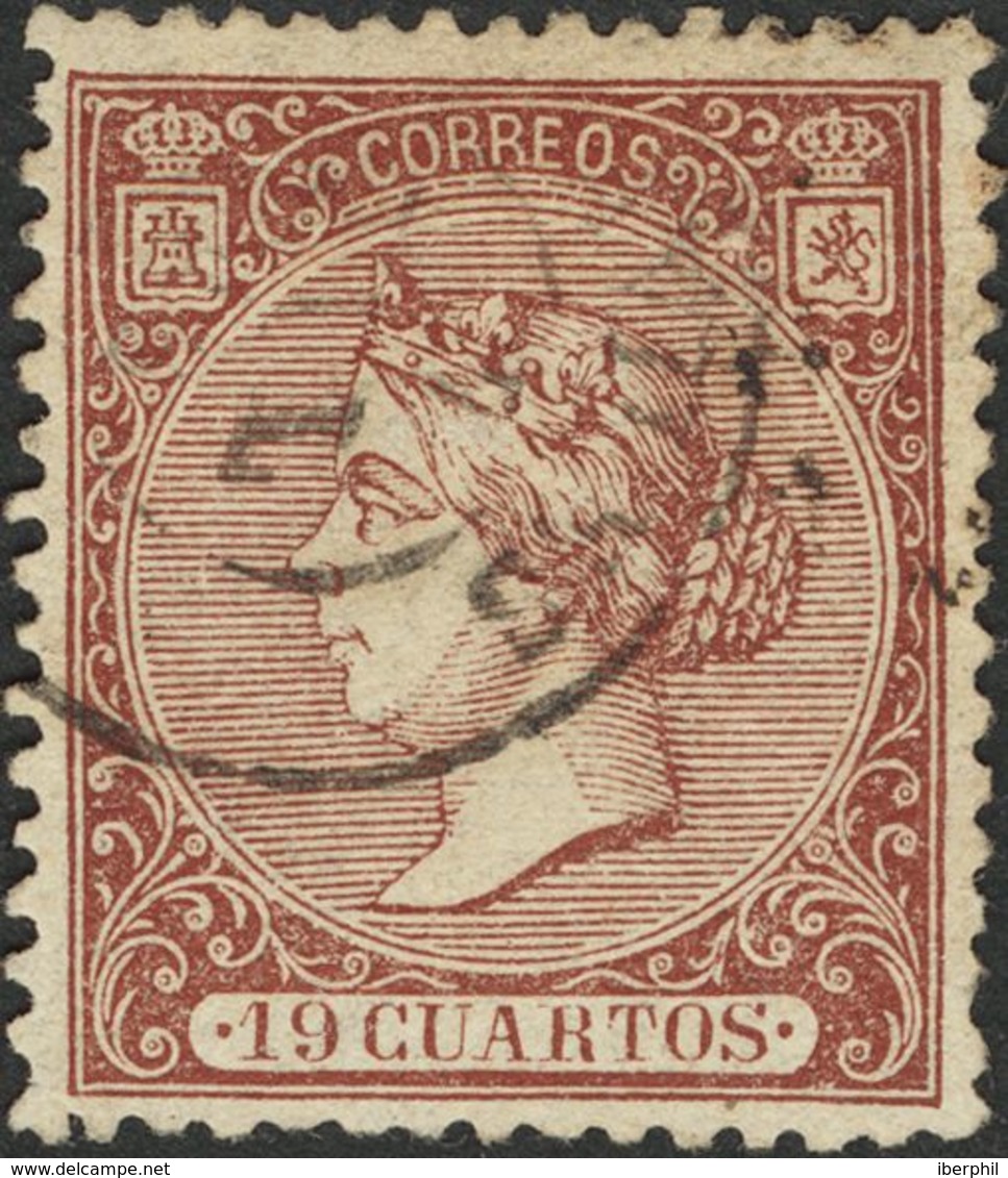 º83. 1866. 19 Cuartos Castaño. Excelente Centraje Y Color Intenso. PIEZA DE LUJO. - Sonstige & Ohne Zuordnung