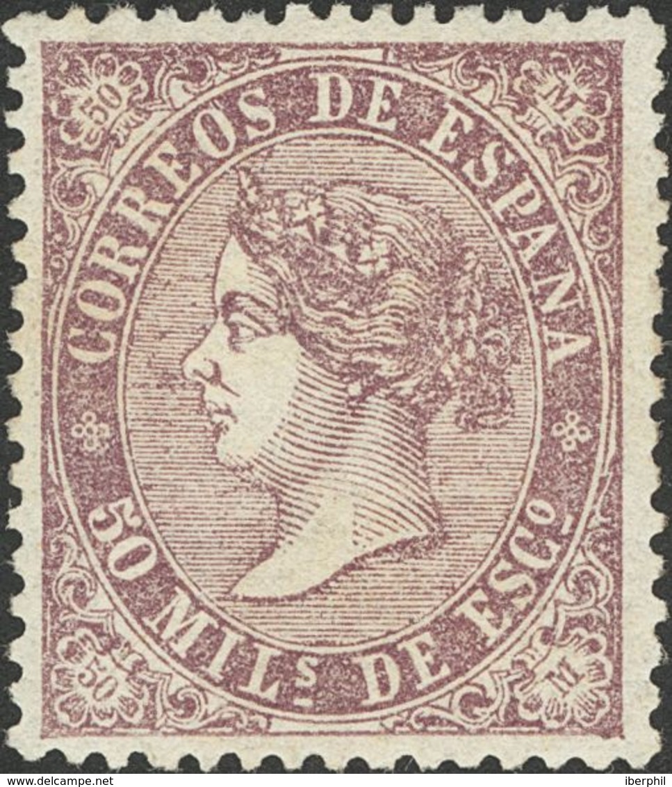 **98. 1868. 50 Mils Violeta. Excepcional Centraje. PIEZA DE LUJO. - Sonstige & Ohne Zuordnung