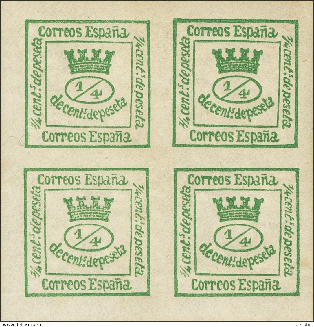 **130. 1873. 4/4 Cts Verde (tonalidad Verde Amarillo, Catalogada En El Especializado). MAGNIFICO. - Sonstige & Ohne Zuordnung