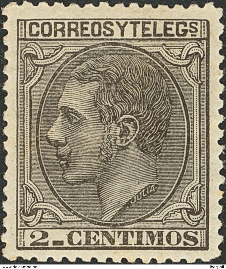 *200. 1879. 2 Cts Negro. Excepcional Color Y Centraje. PIEZA DE LUJO. - Andere & Zonder Classificatie