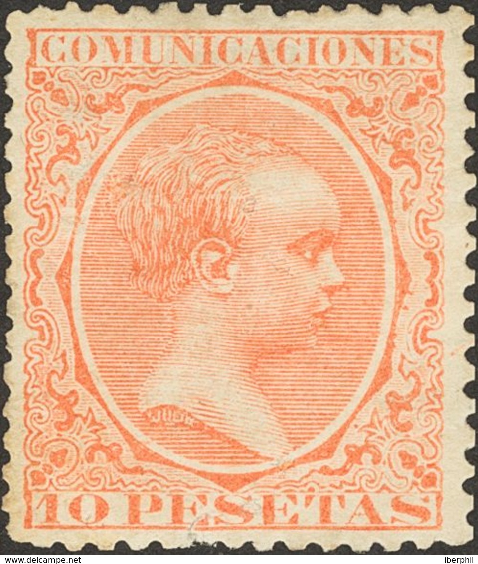 *228. 1889. 10 Pts Naranja (leve Reparación En El Margen Inferior). Excelente Centraje. MAGNIFICO. - Andere & Zonder Classificatie