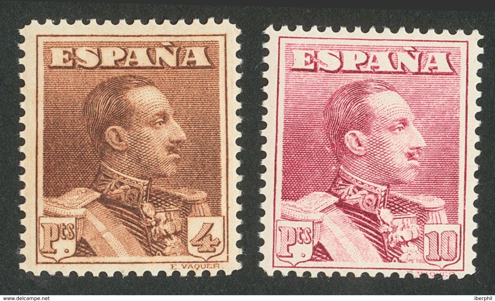 **/*322ec, 323ec. 1922. 4 Pts Castaño Y 10 Pts Carmín Violeta. CAMBIOS DE COLOR. MAGNIFICOS. Edifil 2015: +230 Euros - Autres & Non Classés