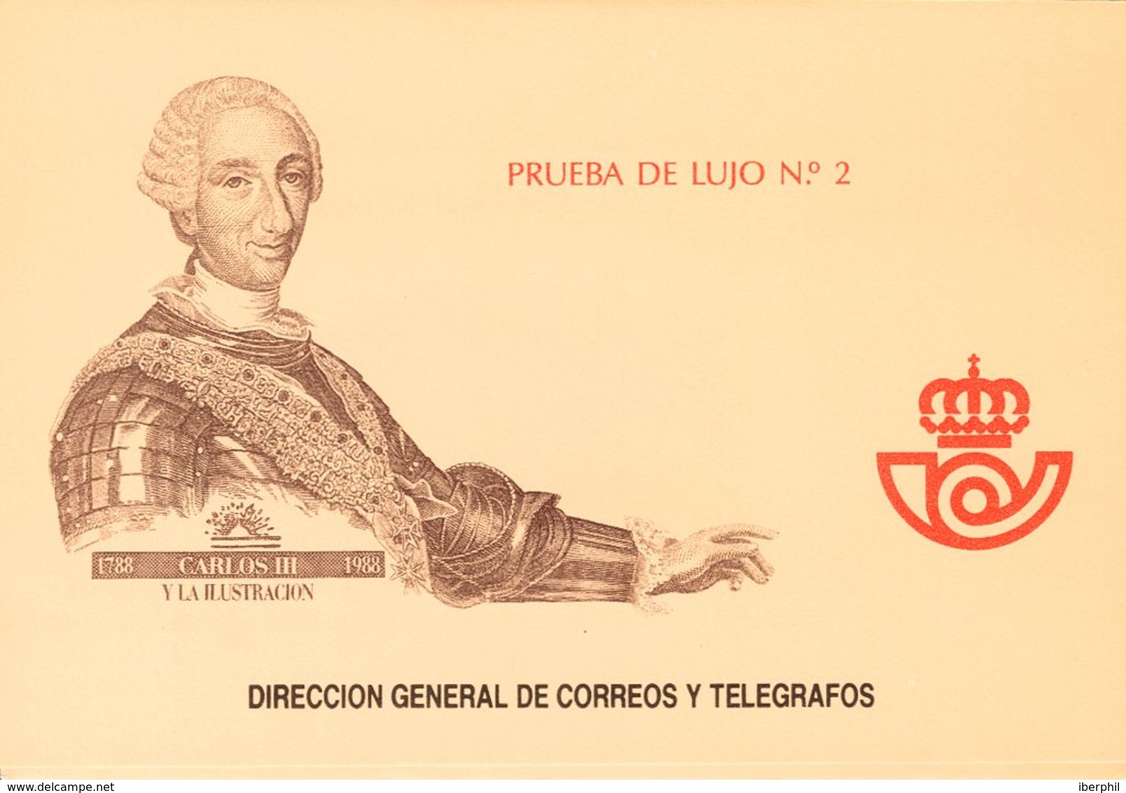 **17P. 1988. Prueba De Lujo. CARLOS III. MAGNIFICA. Edifil 2019: 63 Euros - Andere & Zonder Classificatie