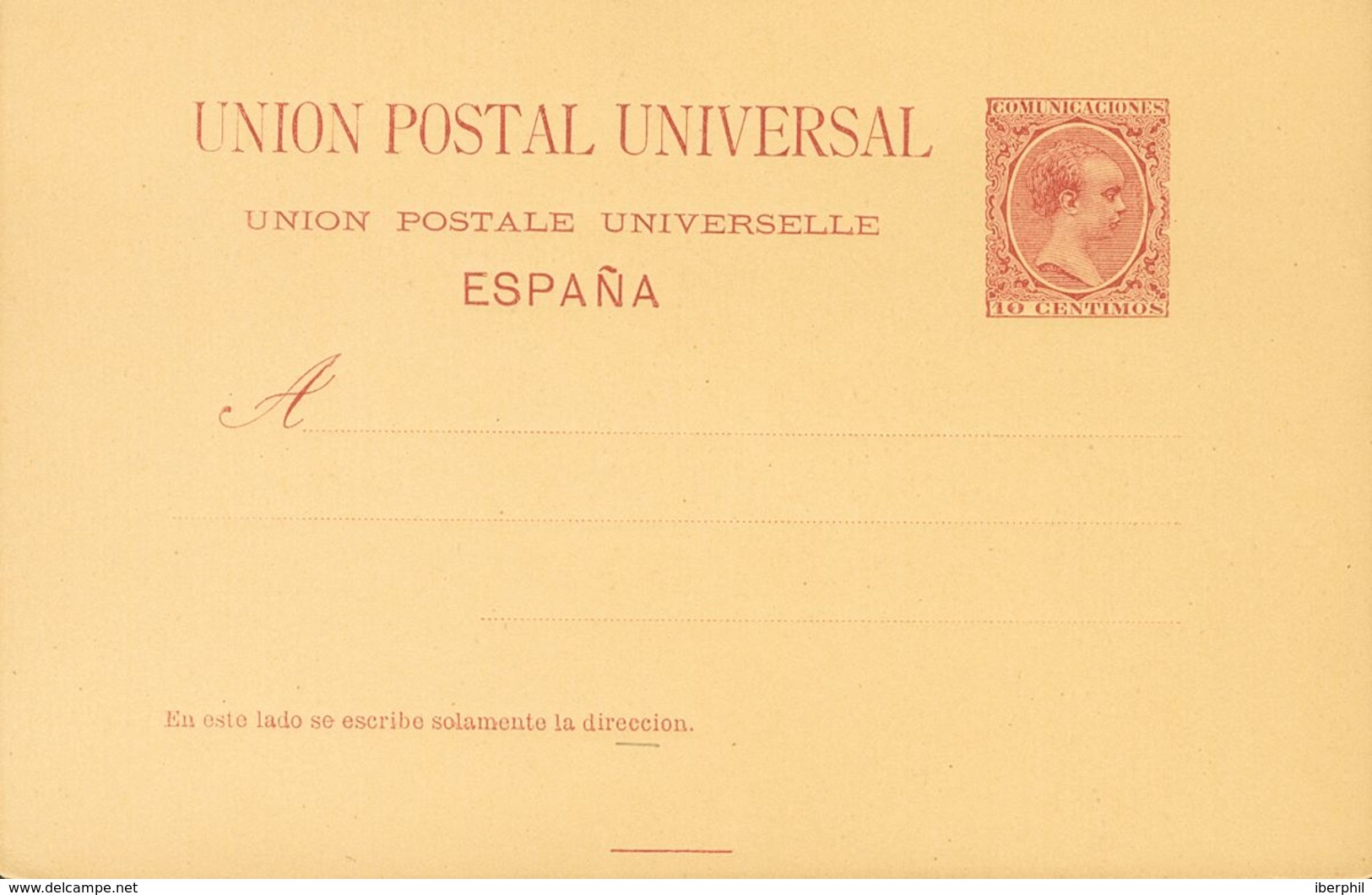 (*)EP29. 1890. 10 Cts Carmín Sobre Tarjeta Entero Postal. MAGNIFICA. Edifil 2019: 53 Euros - Andere & Zonder Classificatie