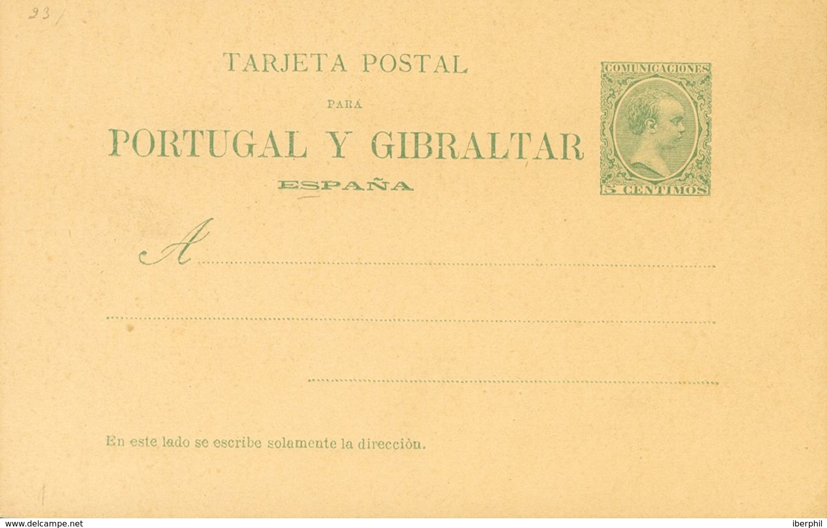 (*)EP30. 1892. 5 Cts Verde Sobre Tarjeta Entero Postal. MAGNIFICA. Edifil 2019: 89 Euros - Sonstige & Ohne Zuordnung