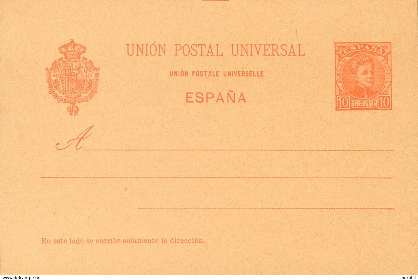 (*)EP39. 1901. 10 Cts Naranja Sobre Tarjeta Entero Postal. MAGNIFICA. Edifil 2019: 235 Euros - Autres & Non Classés