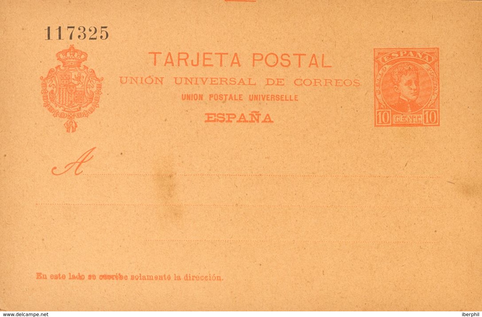 (*)EP40, EP41. 1901. 10 Cts Naranja Sobre Tarjeta Entero Postal Y 10 Cts+10 Cts Naranja Sobre Tarjeta Entero Postal, De  - Andere & Zonder Classificatie
