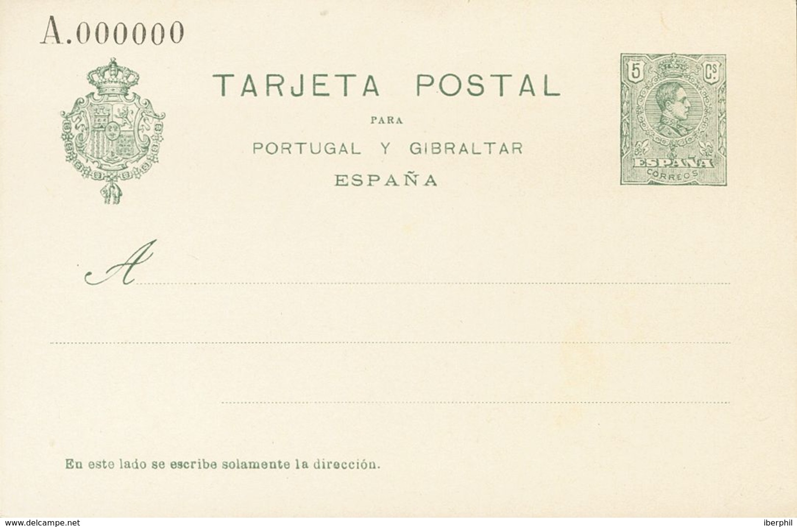 (*)EP55BN, EP56N. 1916. 5 Cts Verde Sobre Tarjeta Entero Postal Y 5 Cts+5 Cts Verde Sobre Tarjeta Entero Postal, De Ida  - Autres & Non Classés