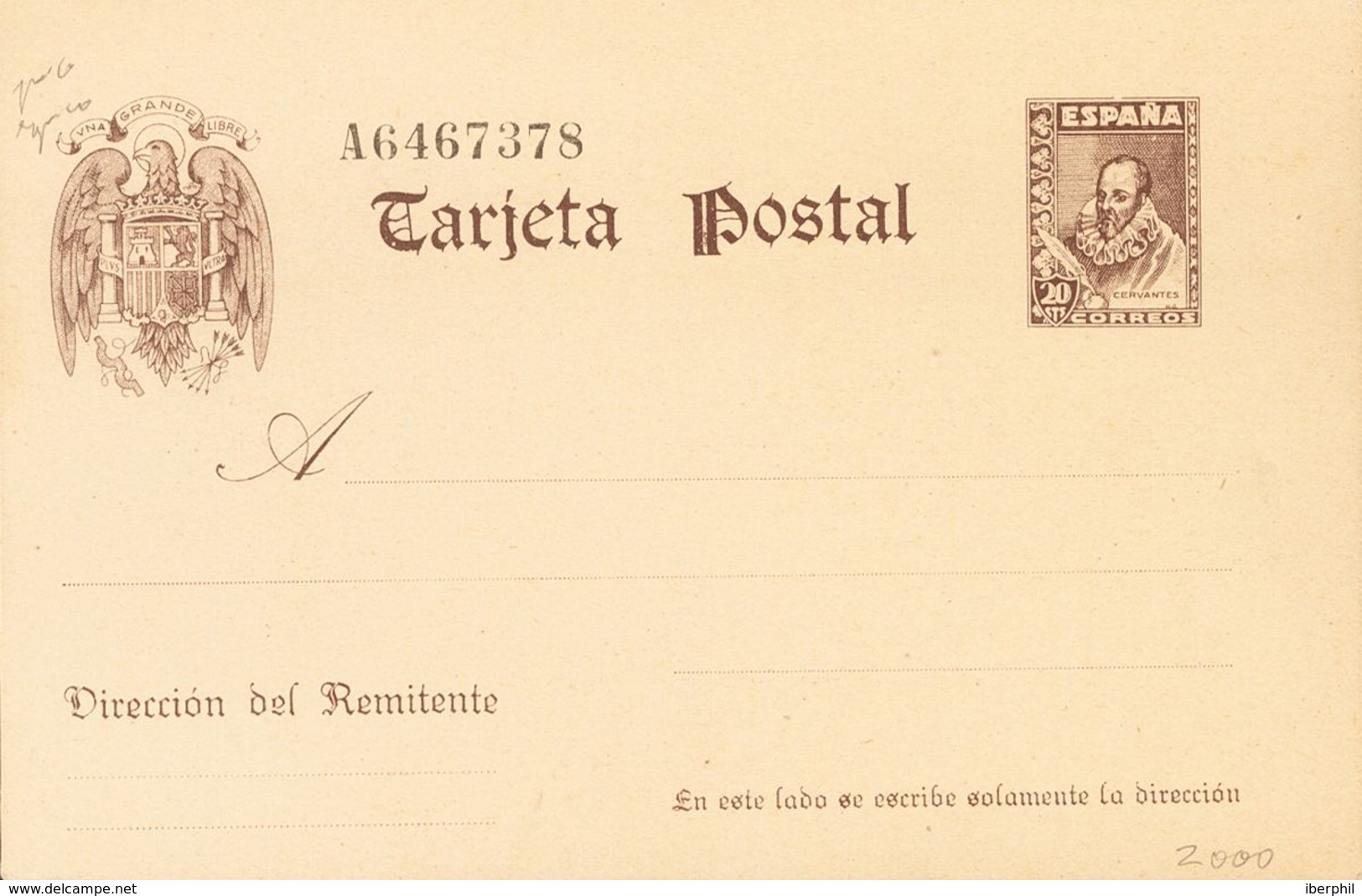 (*)EP86. 1938. 20 Cts Castaño Sobre Tarjeta Entero Postal. MAGNIFICA. Edifil 2019: 78 Euros - Sonstige & Ohne Zuordnung