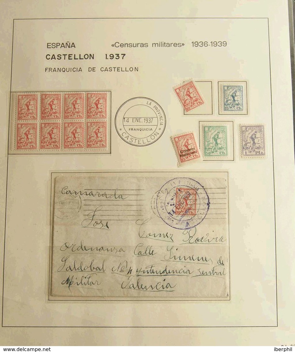 */º. (1936ca). Espectacular Colección De Sellos Locales Benéficos De La  Provincia De Castellón, Montado En Hojas De Exp - Sonstige & Ohne Zuordnung