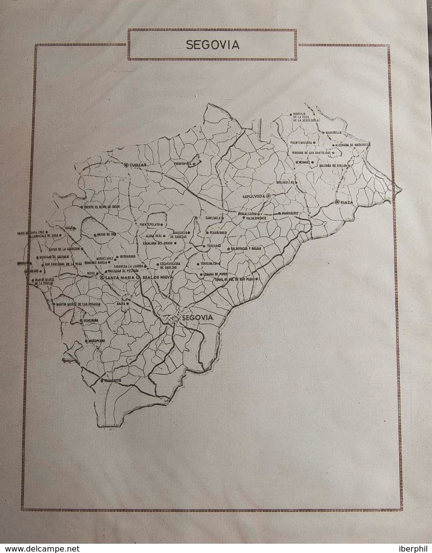 */º. (1936ca). Espectacular Conjunto De Sellos Locales Benéficos De La Provincia De Segovia Montado En Hojas De Exposici - Autres & Non Classés