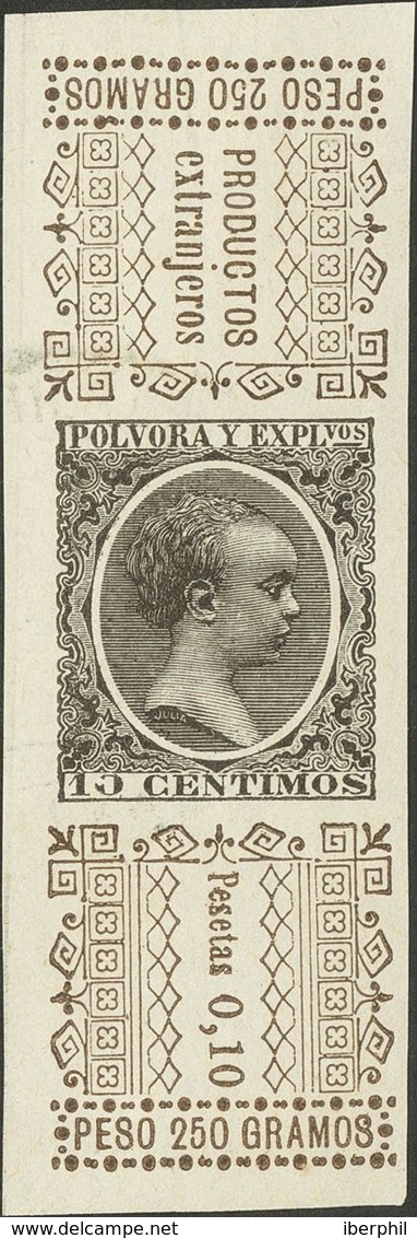 º. 1899. 10 Cts Negro. POLVORA Y EXPLOSIVOS. MAGNIFICO. (Alemany 24) - Autres & Non Classés