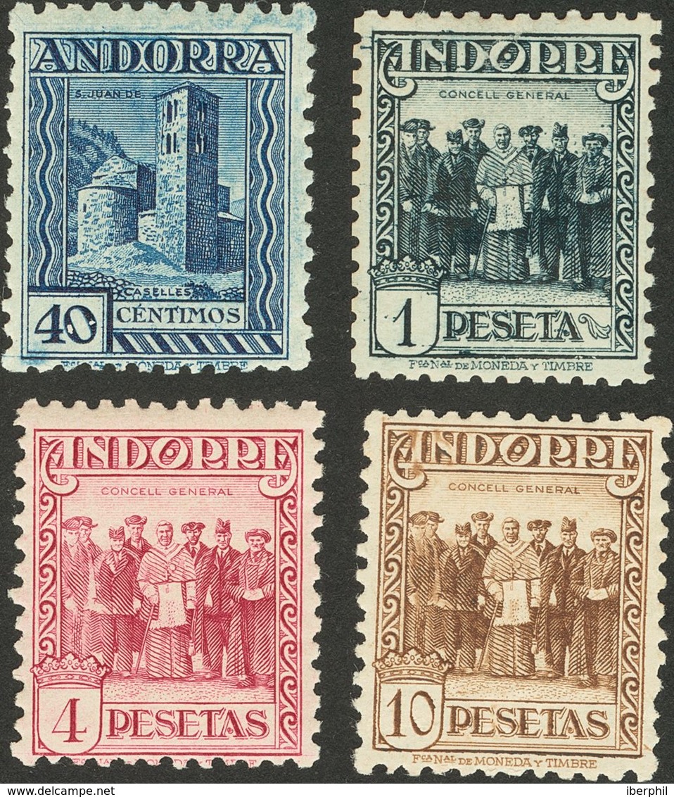 **28/44. 1935. Serie Completa. La Mayoría De Valores Muy Bien Centrados. MAGNIFICA Y RARA SIN FIJASELLOS. Cert. CEM. Edi - Autres & Non Classés