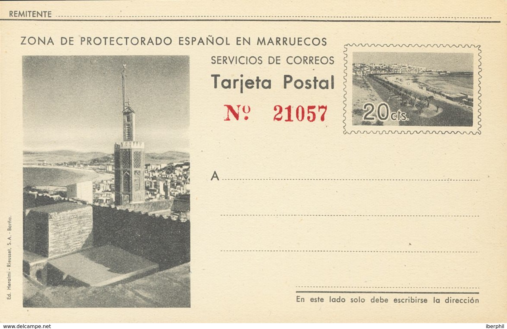 (*)EP32. 1942. 20 Cts Gris Sobre Tarjeta Entero Postal. MAGNIFICA Y RARA. Edifil 2019: 230 Euros - Otros & Sin Clasificación