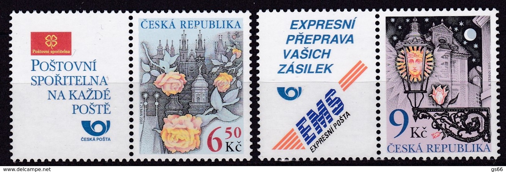 2003, Tschechische Republik, Ceska, 379/80, Grußmarken. MNH ** - Ungebraucht