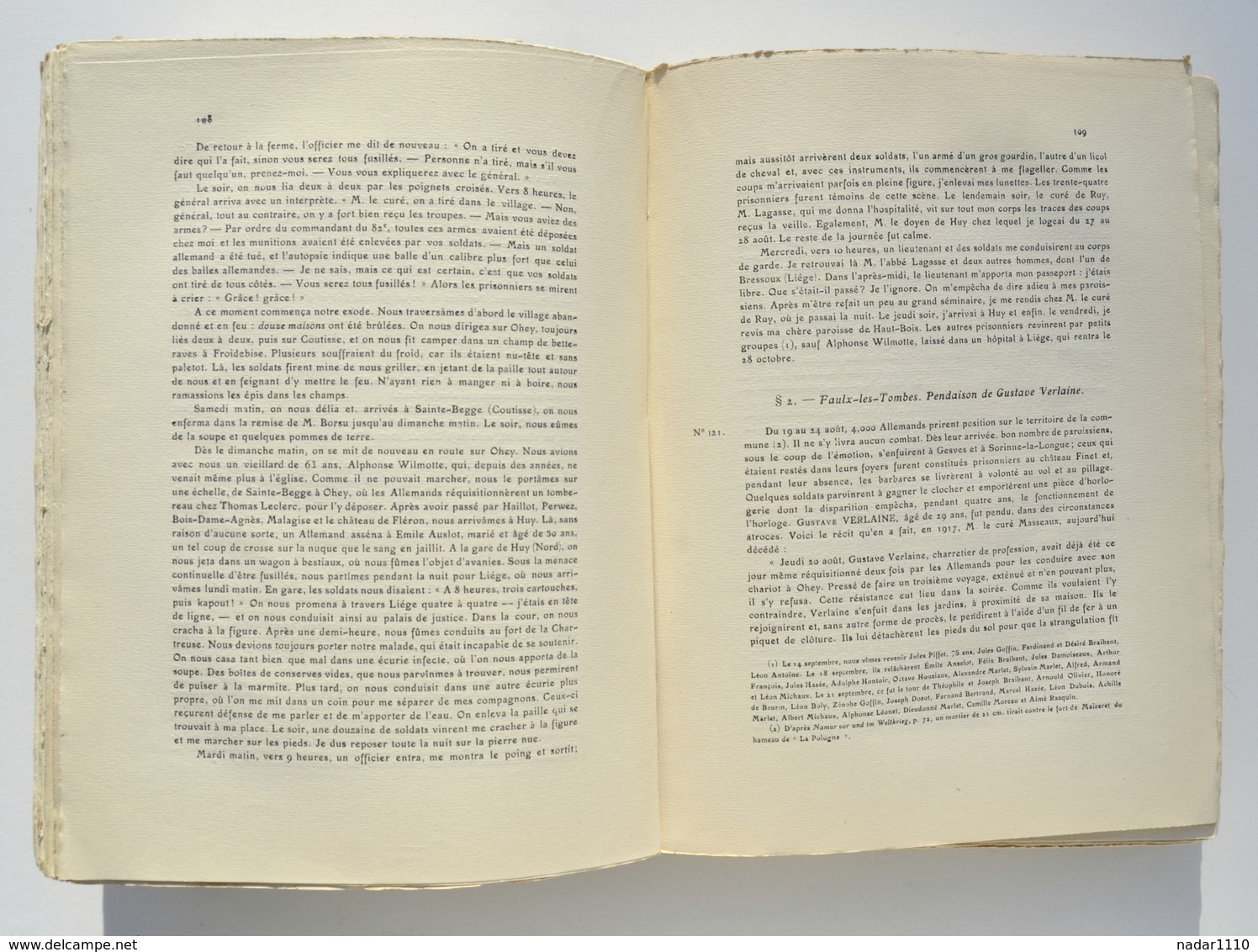 14-18 / L'Invasion Allemande dans les provinces de Namur et Luxembourg, 1920 / Andenne, Floreffe, Temploux, Lustin, etc.