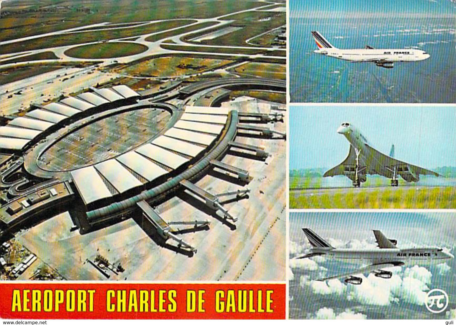 Aviation Avion Avions  Airport ROISSY EN FRANCE Aéroport CHARLES DE GAULLE Aibus Concorde Boeing 747  *PRIX FIXE - Aerodrome