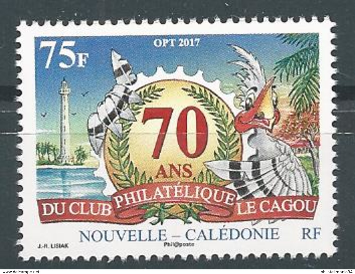 Nouvelle-Calédonie 2017 - 70 Ans Du Club Philatélique Cagou - Neufs