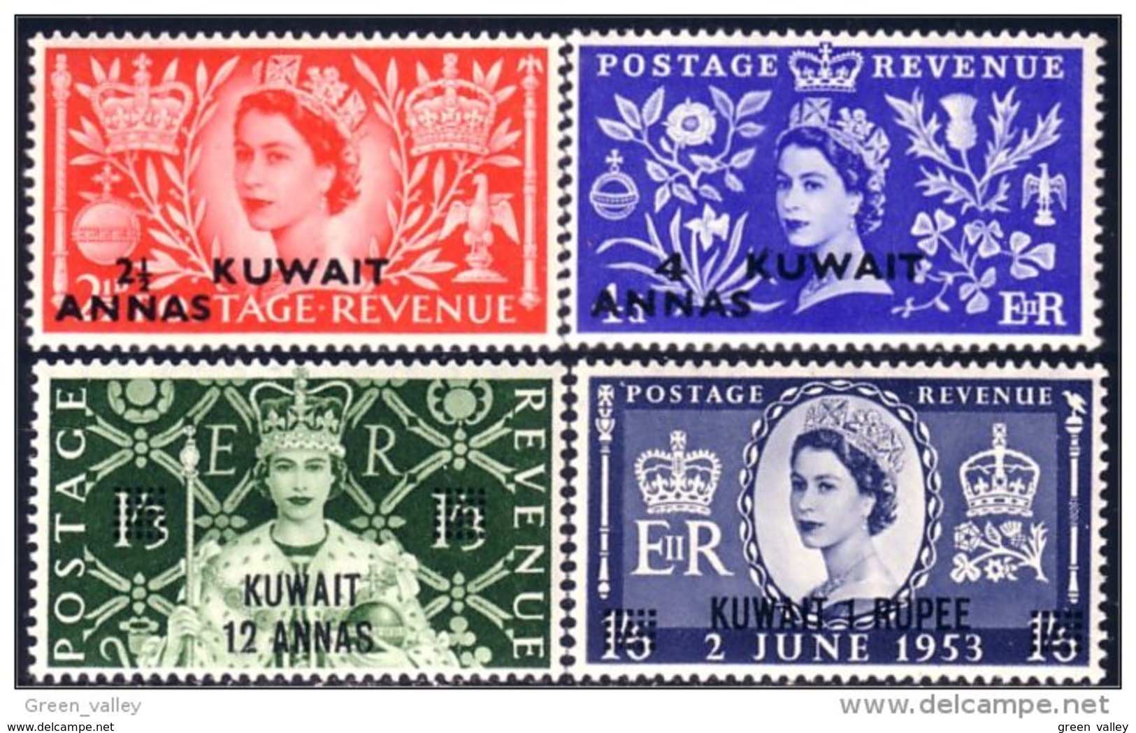 556 Kuwait Coronation 1953 MH * Neuf Ch (KUW-5a) - Koweït