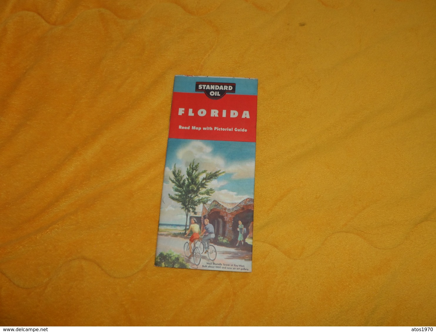 ANCIENNE CARTE DATE ?...ETATS UNIS. / STANDARD OIL FLORIDA ROAD MAP WITH PICTORIAL GUIDE. - Cartes Routières