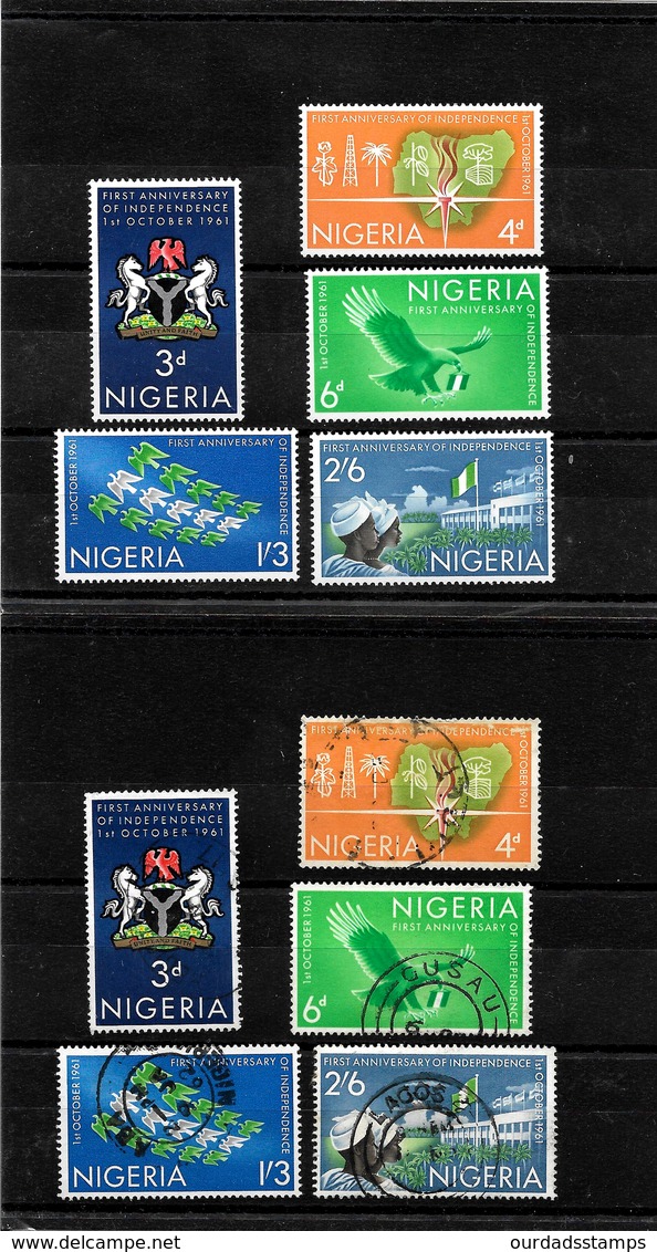 Nigeria 1961 Anniversary Of Independence Complete Set MNH And Used ** (6988) - Nigeria (1961-...)