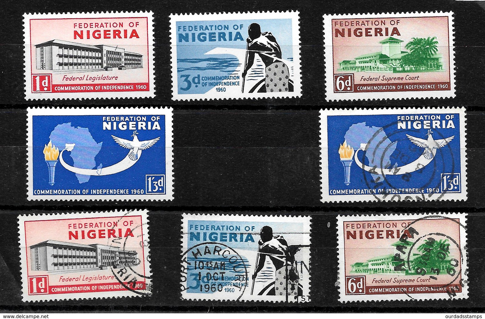 Nigeria 1960 Independence Complete Set MNH And Used  (6989) - Nigeria (1961-...)