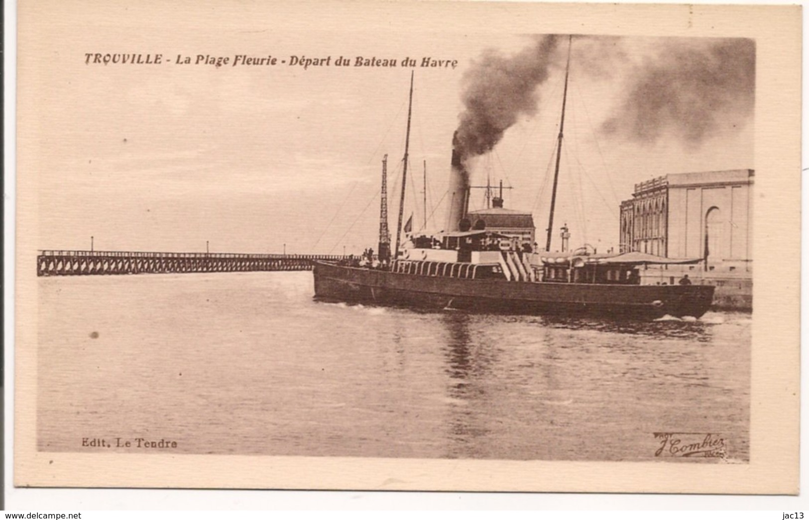 L150B_547 - Trouville - La Plage Fleurie - Départ Du Bateau Du Havre - Trouville