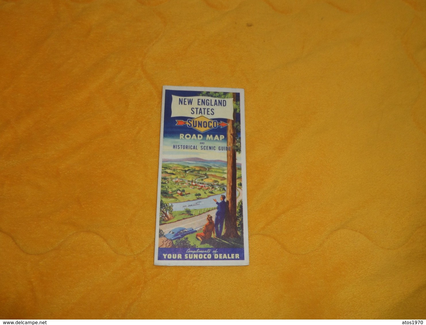 ANCIENNE CARTE DATE ?...NEW ENGLAND STATES SUNOCO ROAD MAP AND HISTORICAL SCENIC GUIDE. COMPLIMENTS OF YOUR SUNOCO DEALE - Cartes Routières