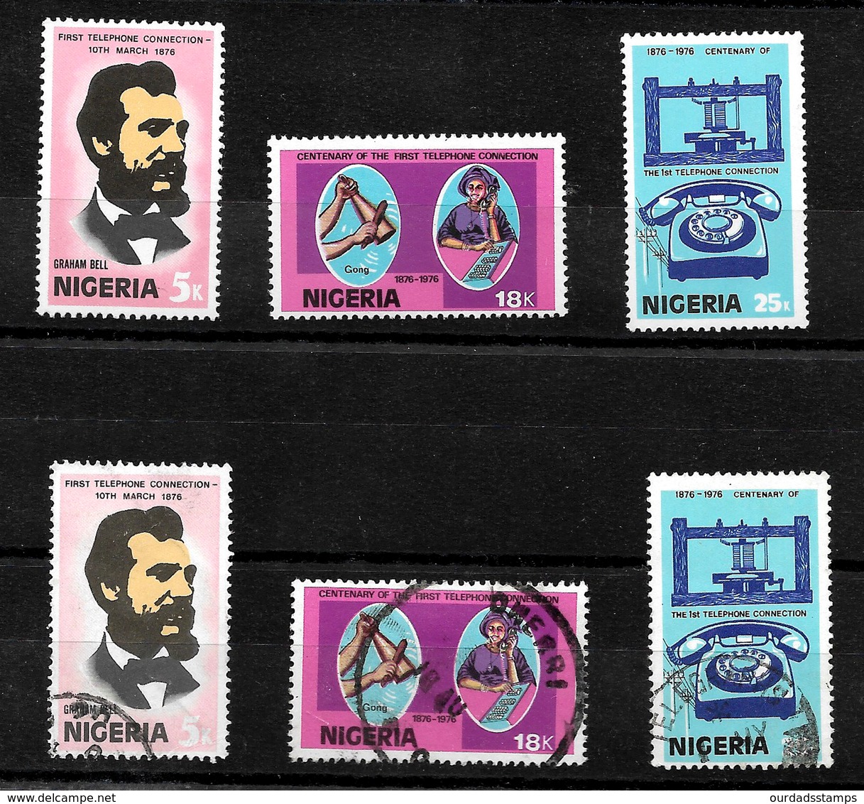 Nigeria 1976 Telephone Centenary Complete Set  MNH And Used  (6995) - Nigeria (1961-...)