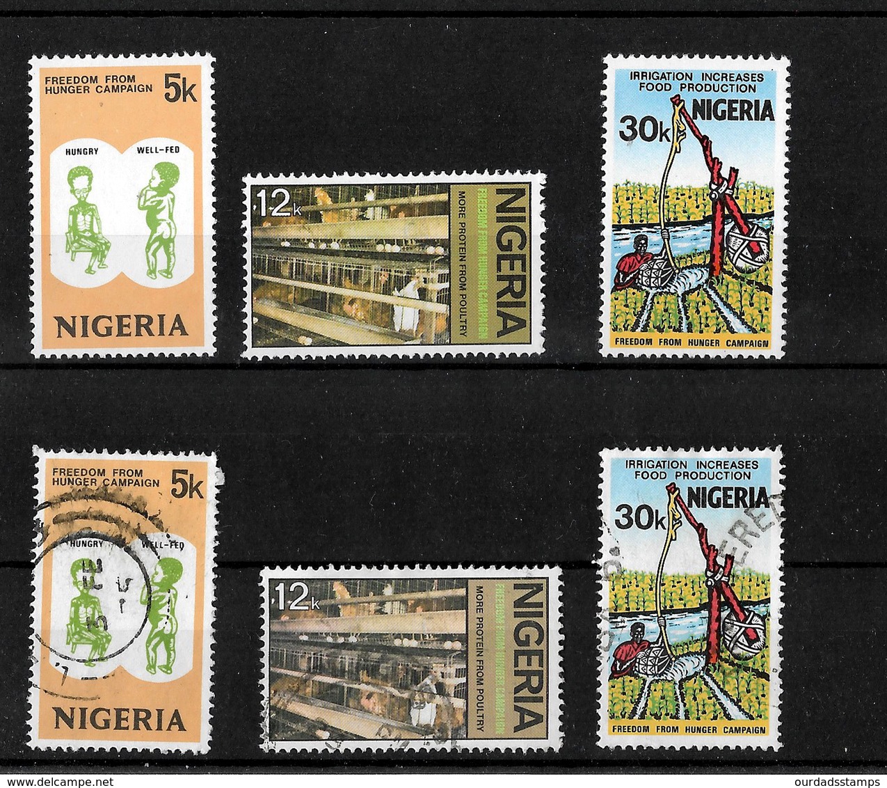 Nigeria 1974 Freedom From Hunger Complete Set  MNH And Used (6997) - Nigeria (1961-...)