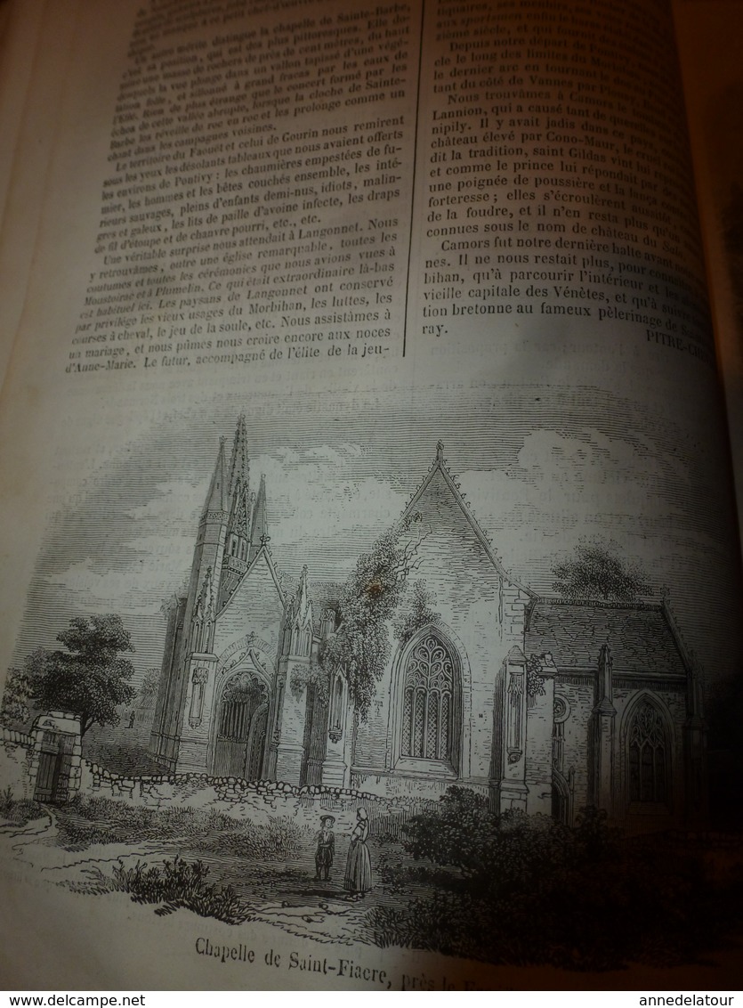 1846-1847 MUSÉE DES FAMILLES----> Voyage en BRETAGNE (Morbihan,Pélerinage de Ste-Anne-d'Auray) et nombreux autres pays