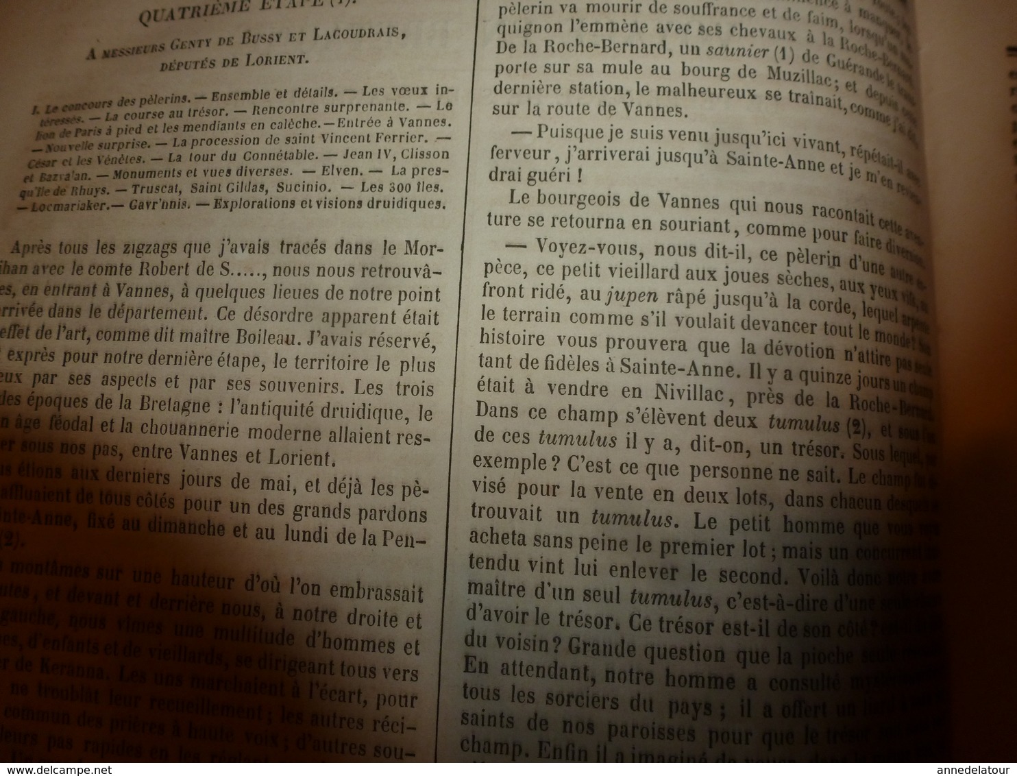 1846-1847 MUSÉE DES FAMILLES----> Voyage en BRETAGNE (Morbihan,Pélerinage de Ste-Anne-d'Auray) et nombreux autres pays