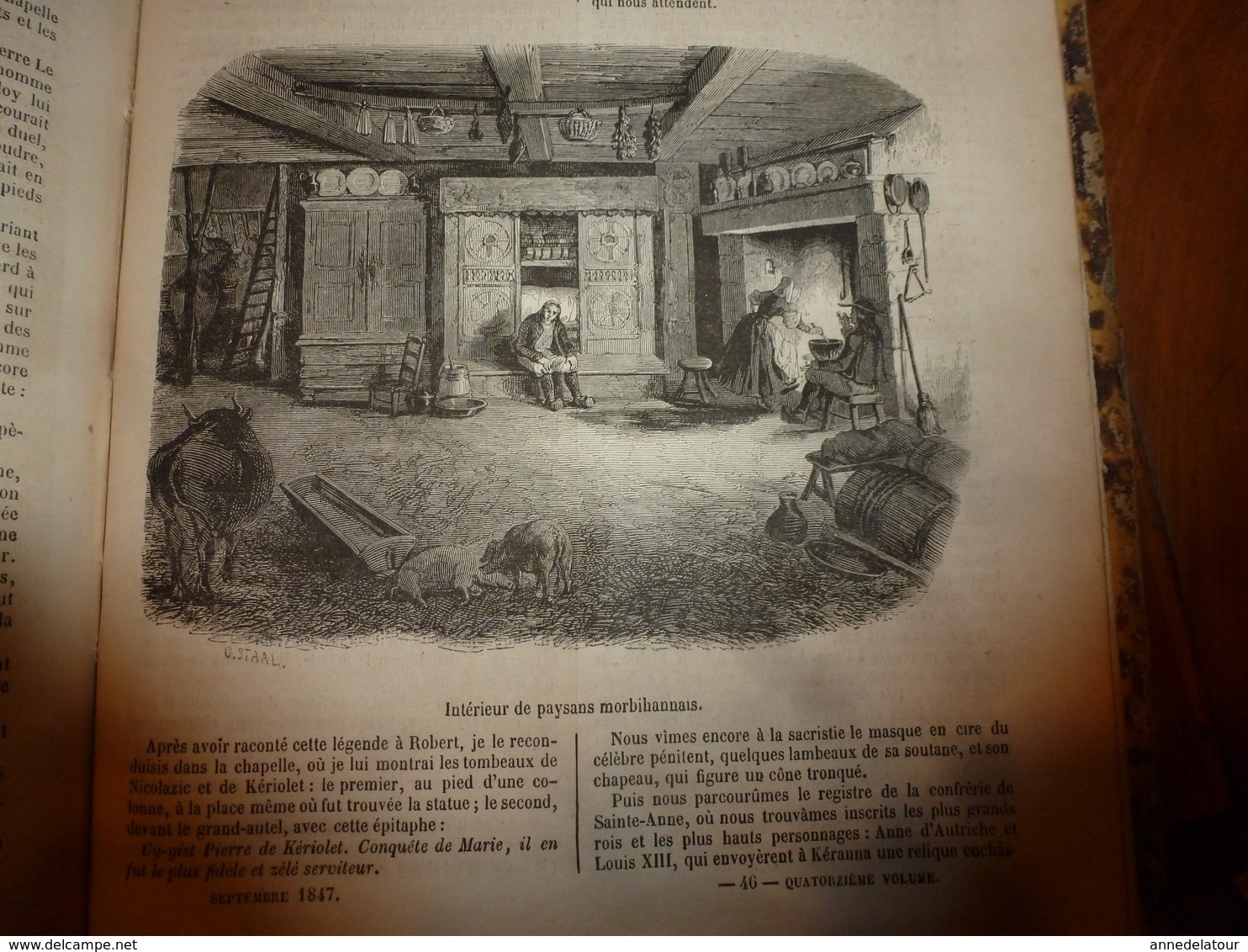 1846-1847 MUSÉE DES FAMILLES----> Voyage en BRETAGNE (Morbihan,Pélerinage de Ste-Anne-d'Auray) et nombreux autres pays