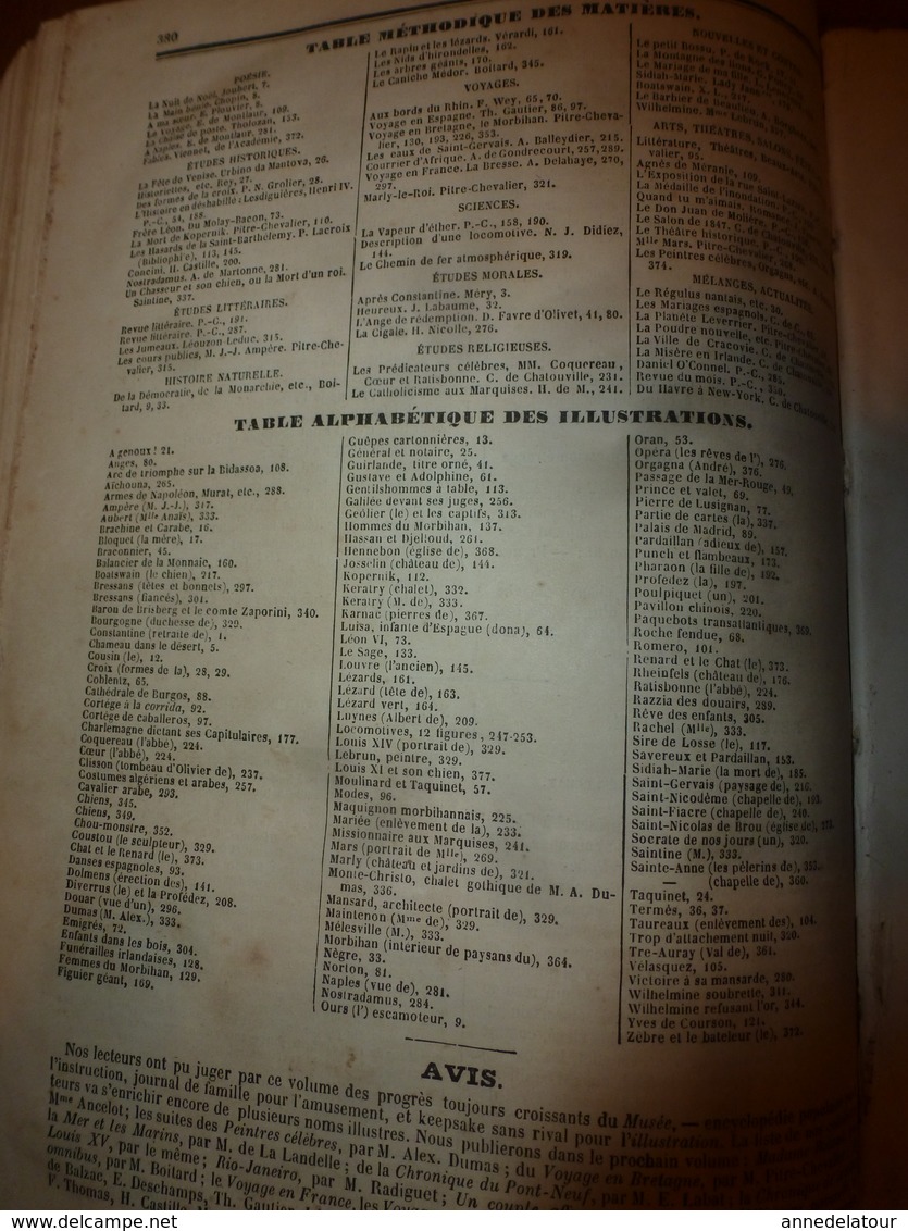 1846-1847 MUSÉE DES FAMILLES----> Voyage en BRETAGNE (Morbihan,Pélerinage de Ste-Anne-d'Auray) et nombreux autres pays